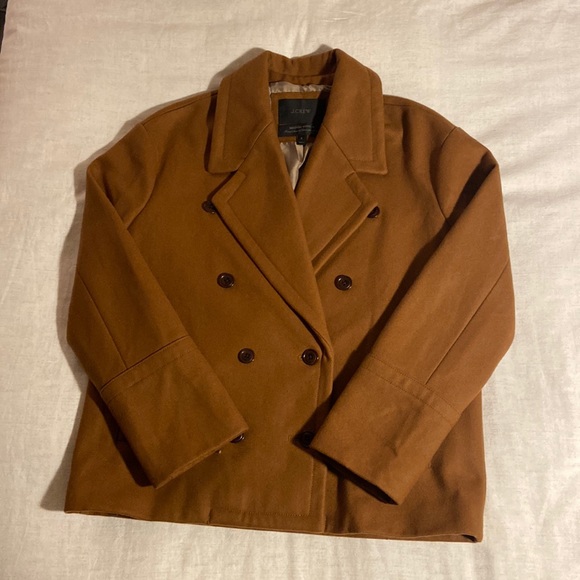J Crew cognac Melton wool Jacket Size 6 - Picture 4 of 9